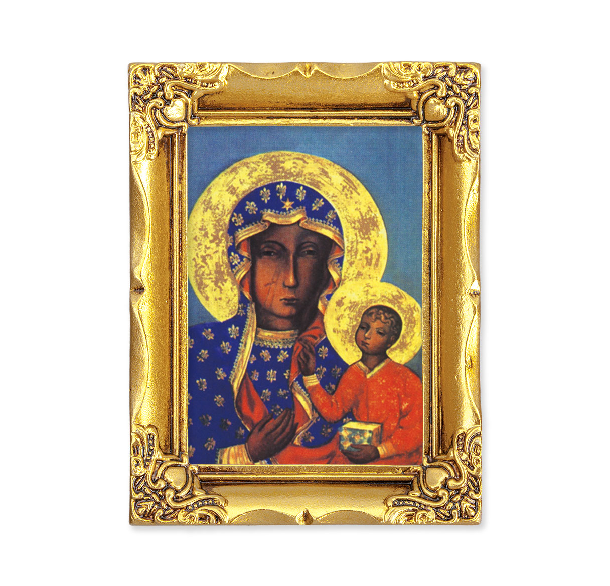 Our Lady of Czestochowa Antique Gold Framed Art