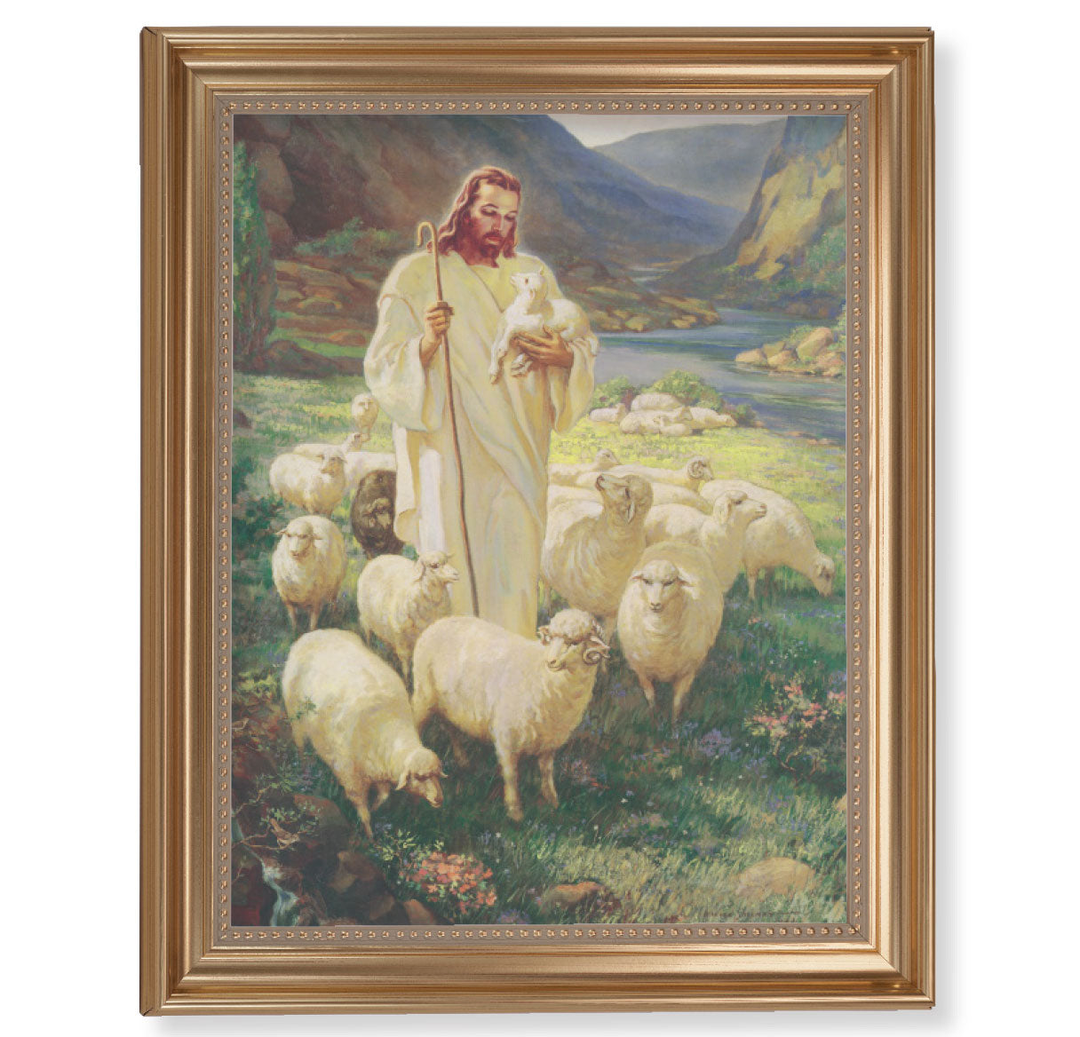 Good Shepherd Gold Framed Art