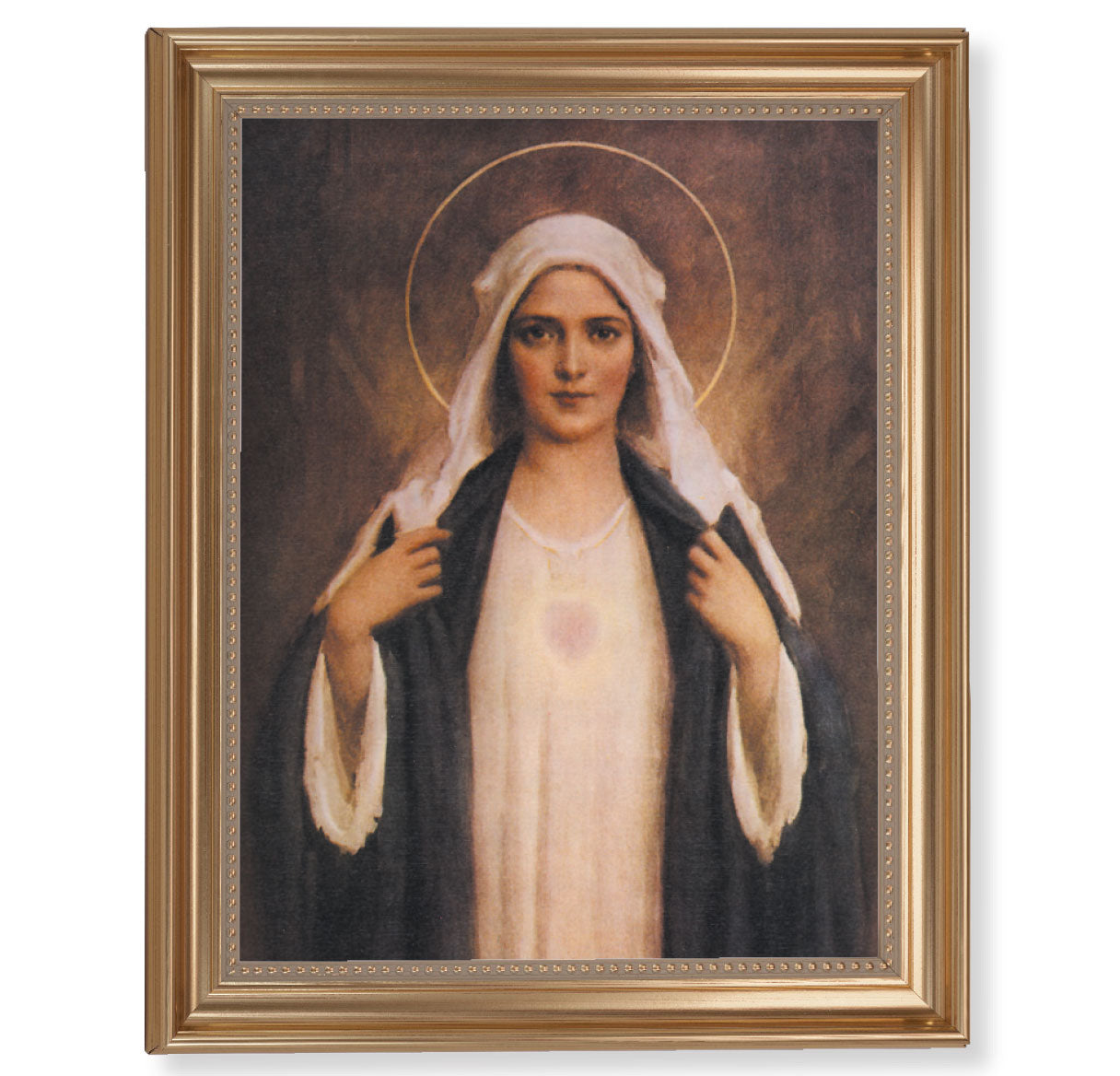 Immaculate Heart of Mary Gold Framed Art