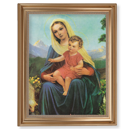 Madonna and Child Gold Framed Art