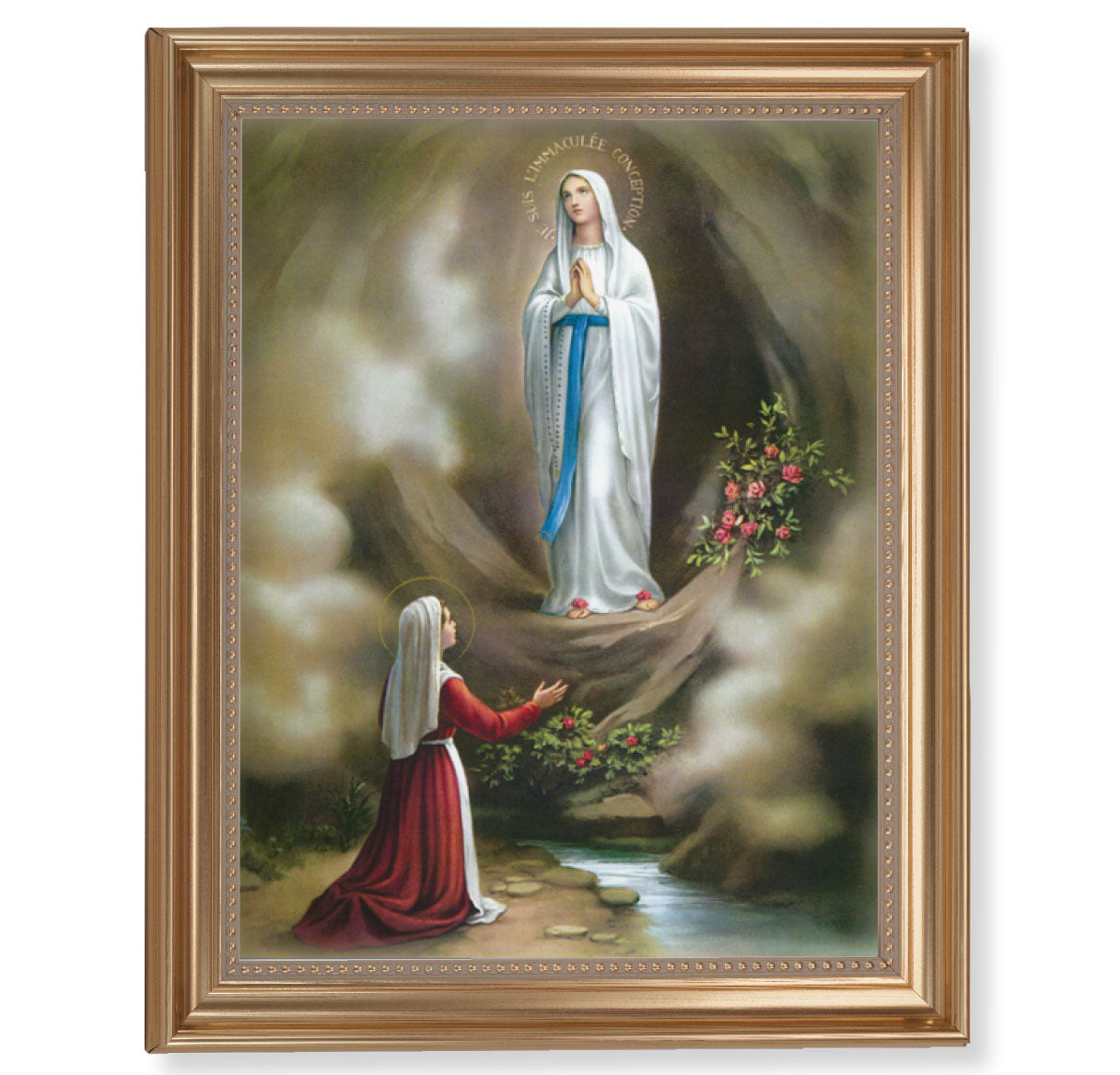 Our Lady of Lourdes of Jesus Gold Framed Art