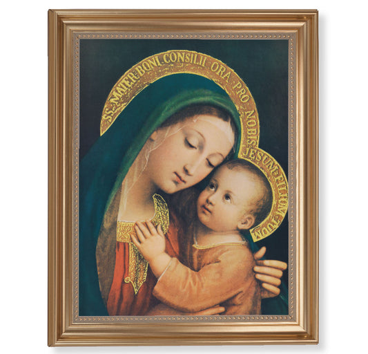 Our Lady of Good Counsel Gold Framed Art