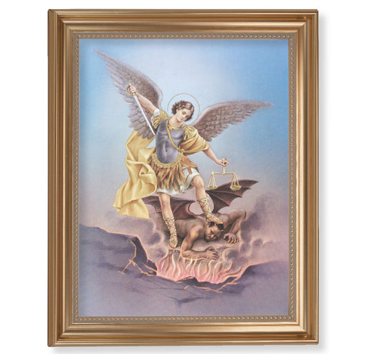 St. Michael Gold Framed Art