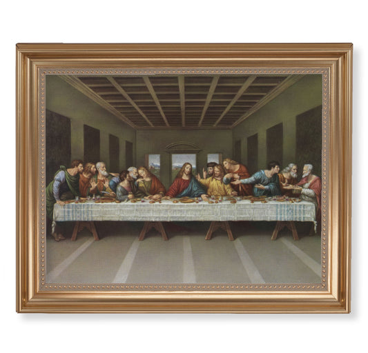 Last Supper Gold Framed Art