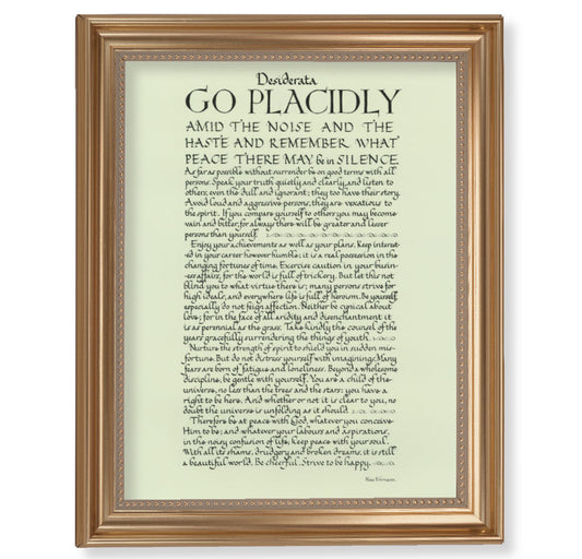Go Placidly Gold Framed Art