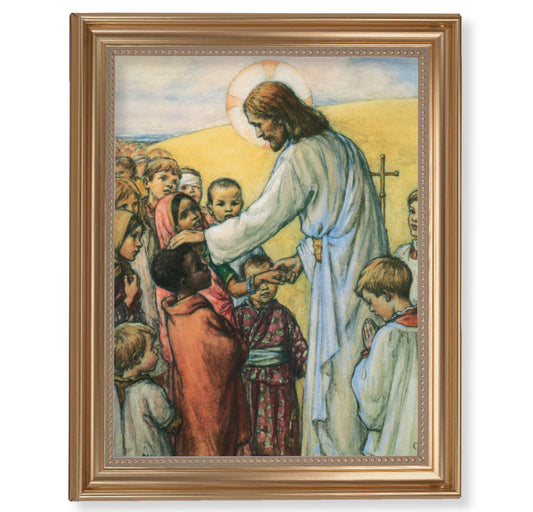 Lord of all Nations Gold Framed Art