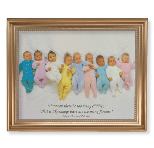 St. Teresa of Calcutta Quote Gold Framed Art