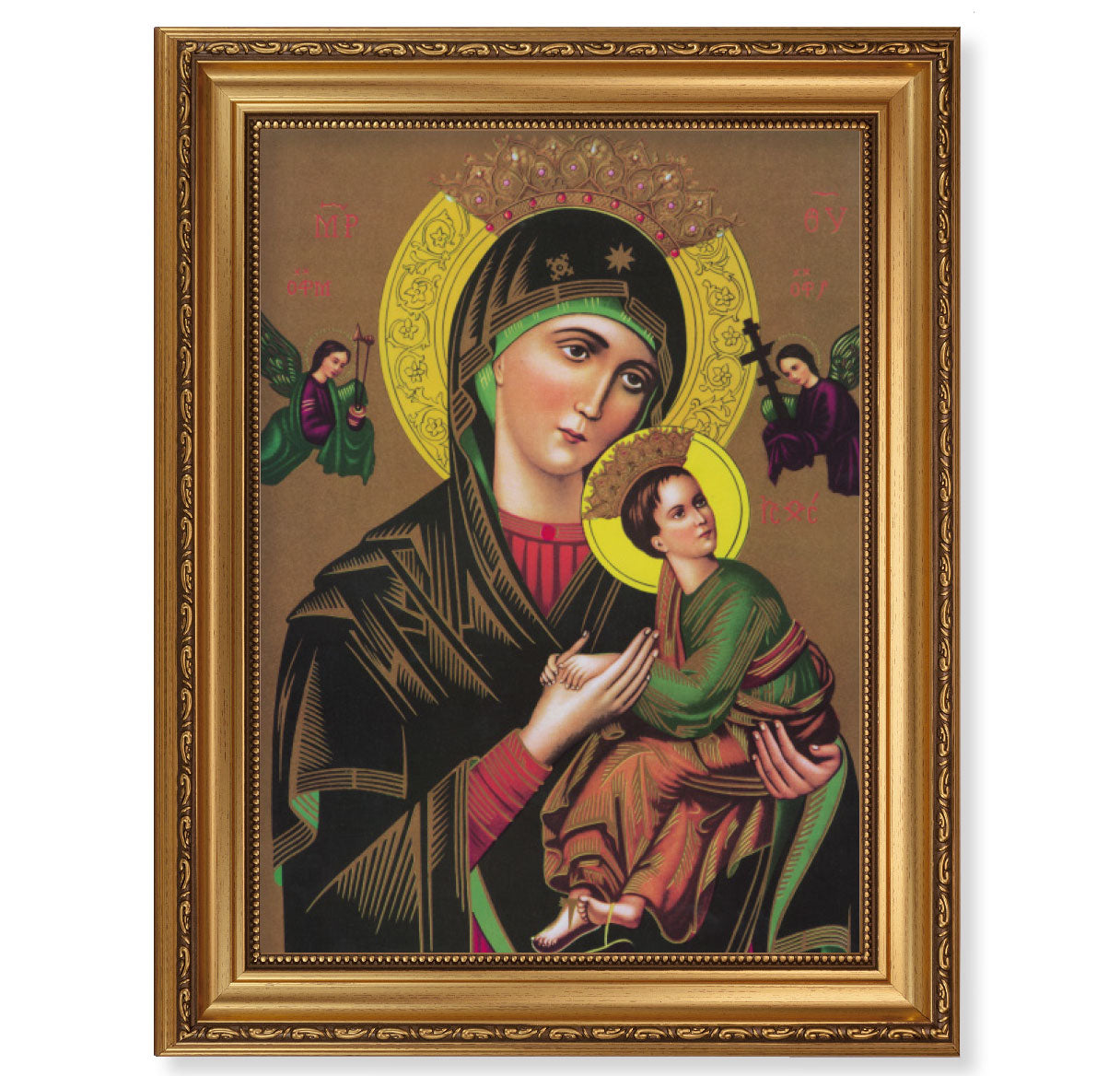 Our Lady of Perpetual Help Antique Gold Framed Art