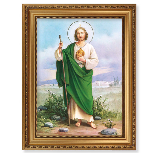 St. Jude Antique Gold Framed Art
