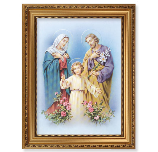 The Holy Family Antique Gold Framed Art