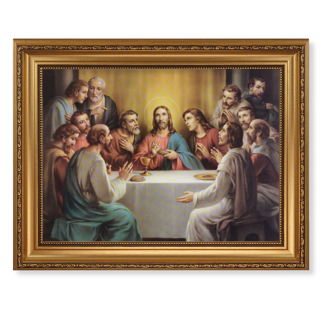 Last Supper Antique Gold Framed Art