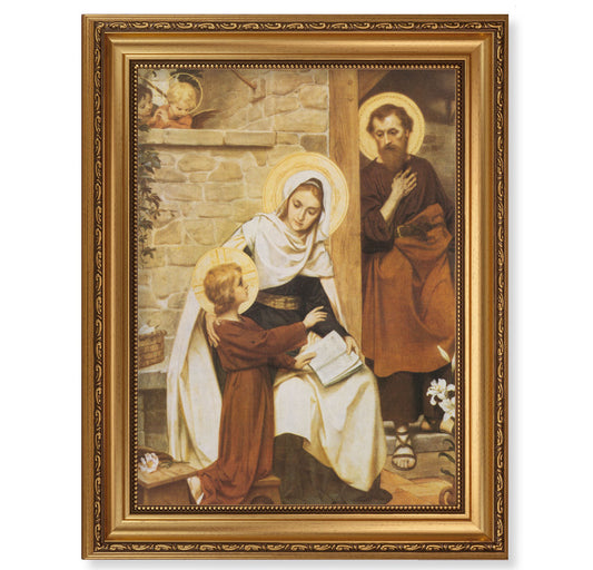 Holy Family in Nazareth Antique Gold Framed Art