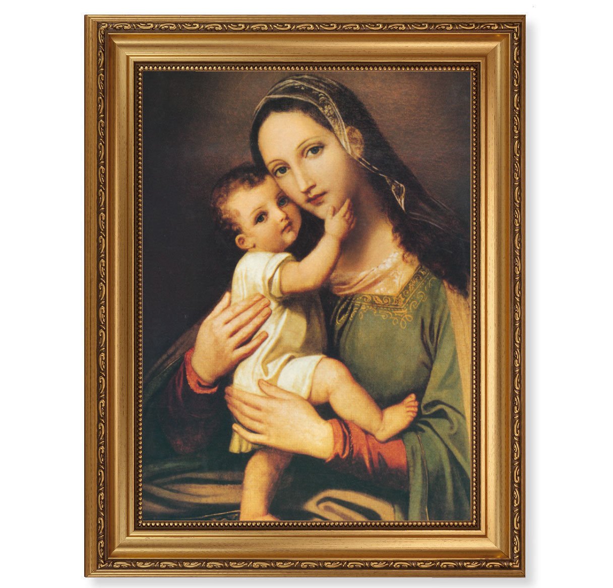 Miraculous Image of the Succouring Mary Antique Gold Framed Art