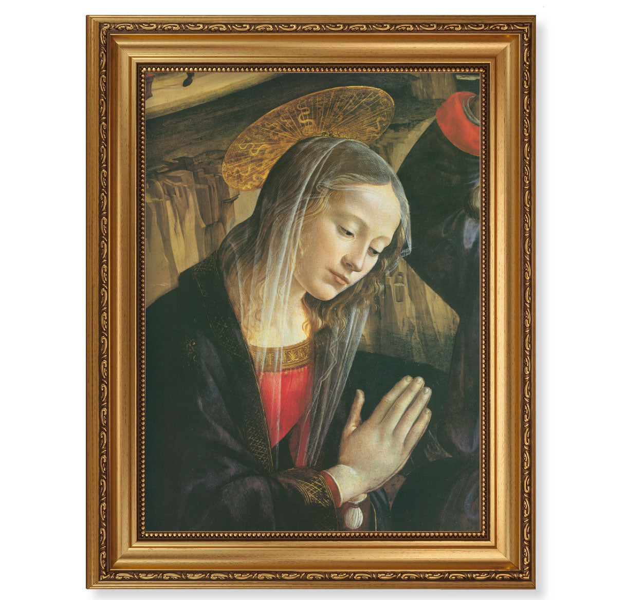 Praying Madonna Antique Gold Framed Art