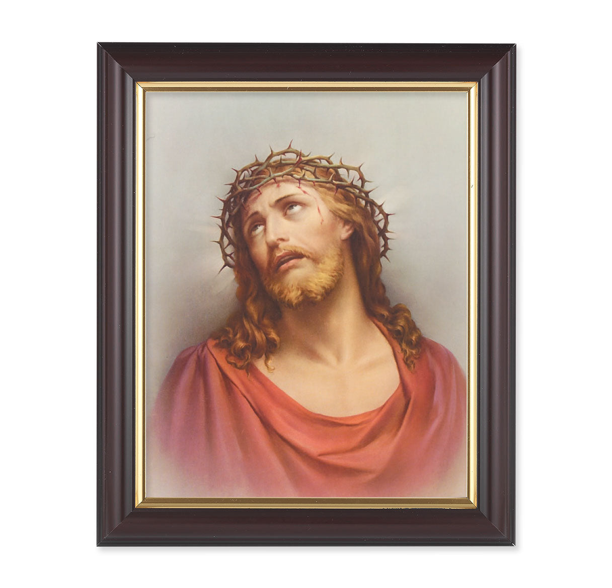 Christ in Agony Walnut Framed Art