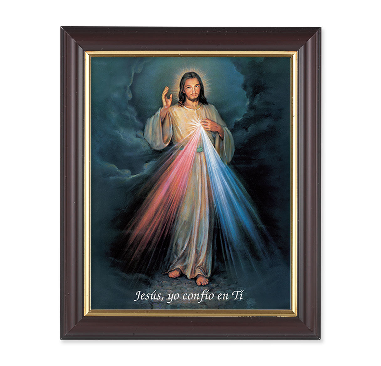 Divine Mercy (Spanish) Walnut Framed Art