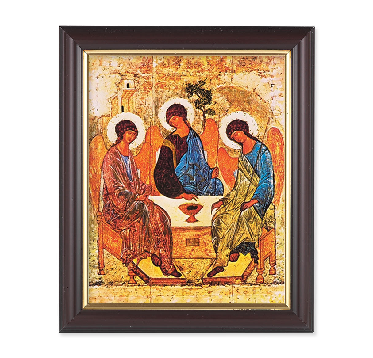 Holy Trinity Walnut Framed Art