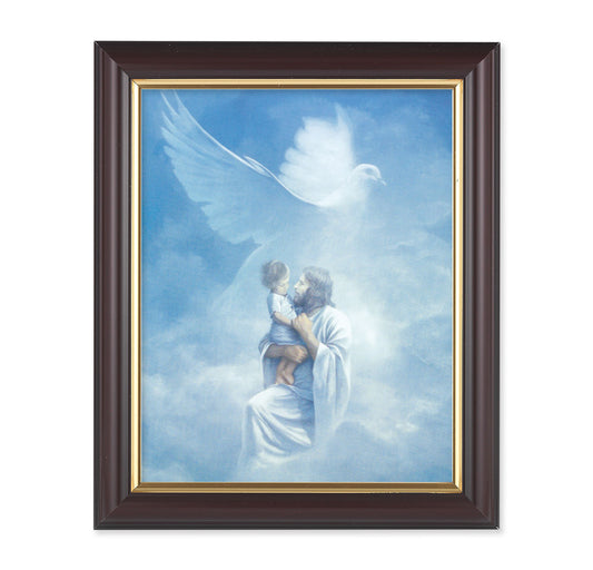 Christ Welcoming Child Walnut Framed Art