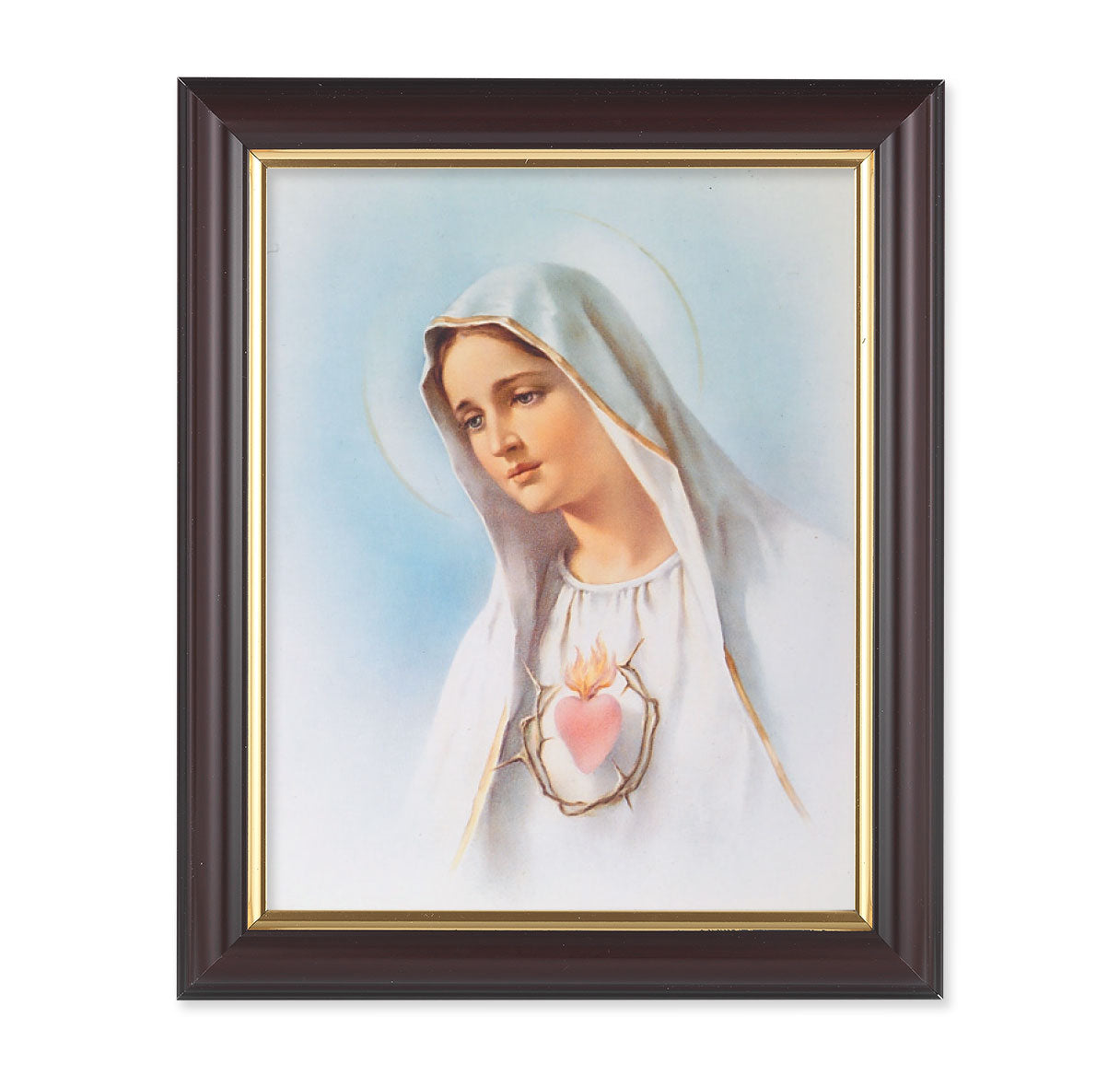 Immaculate Heart of Mary Walnut Framed Art