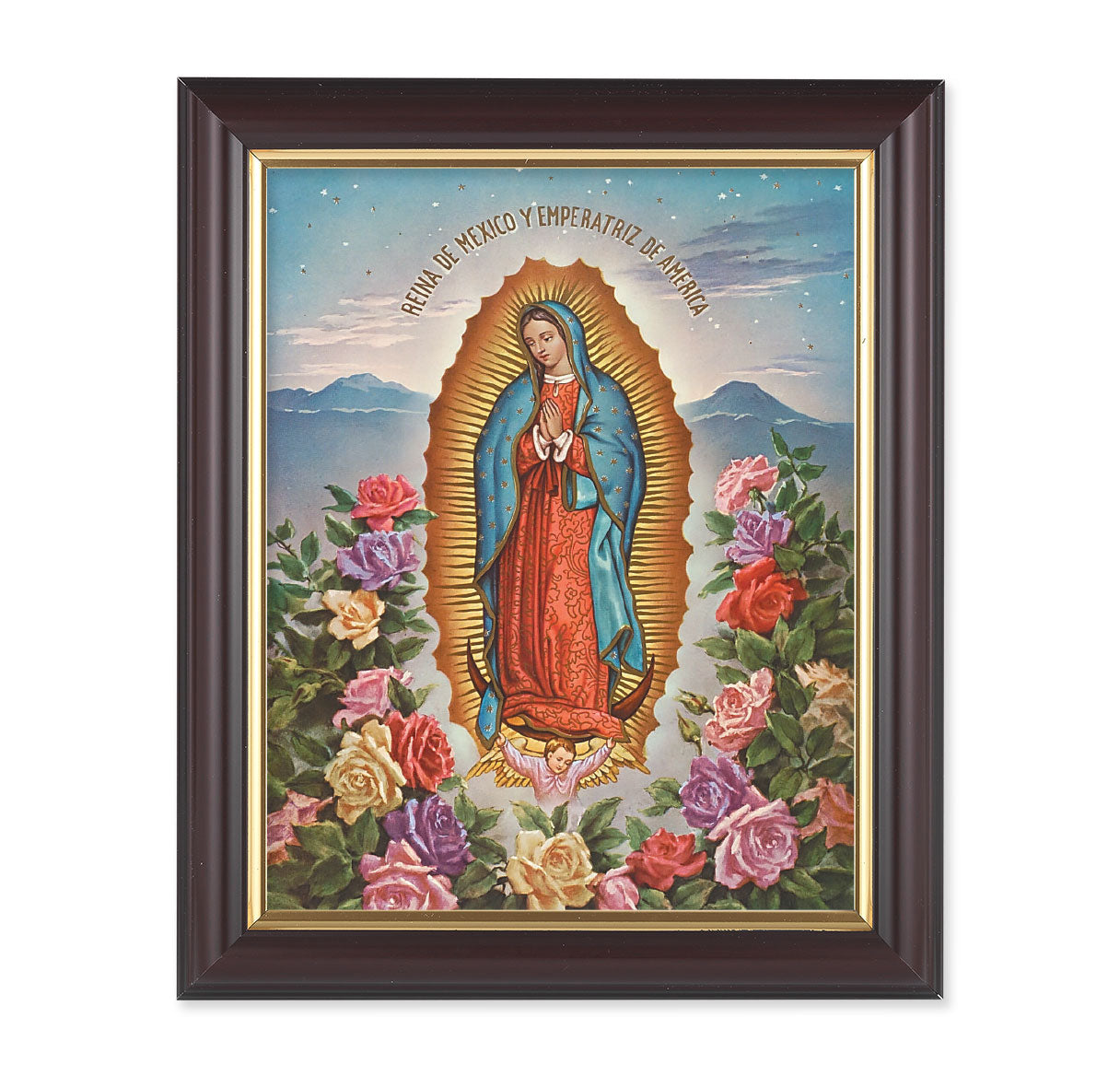 Our Lady of Guadalupe Walnut Framed Art
