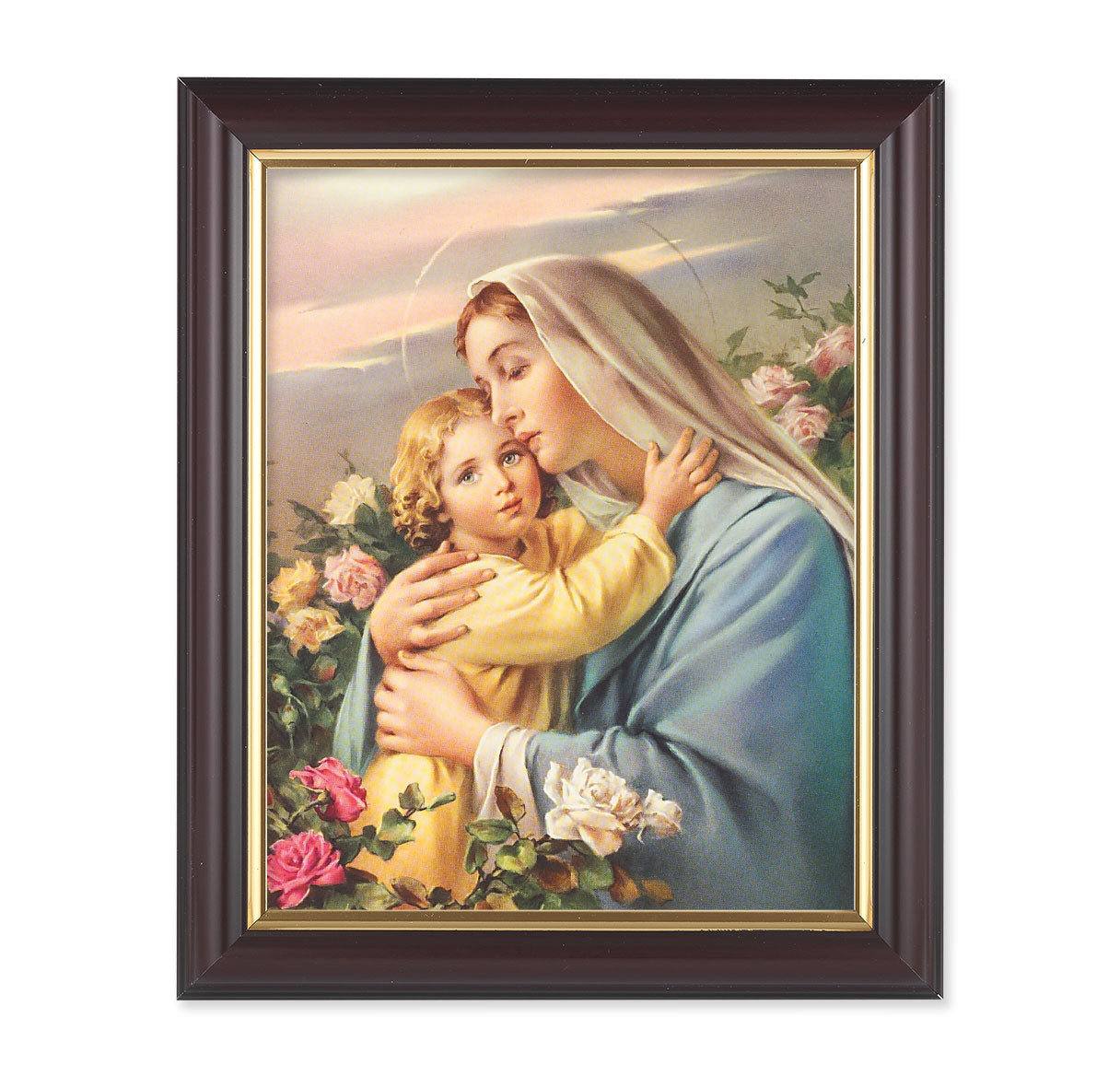 Madonna and Child Walnut Framed Art