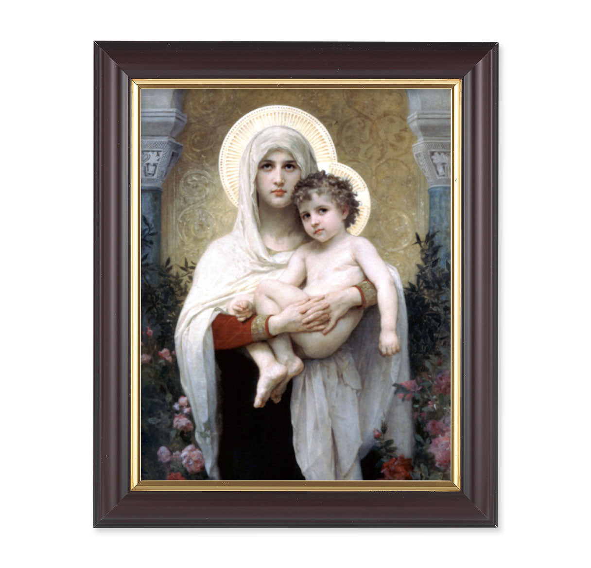 Our Lady of the Roses Walnut Framed Art
