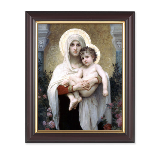 Our Lady of the Roses Walnut Framed Art