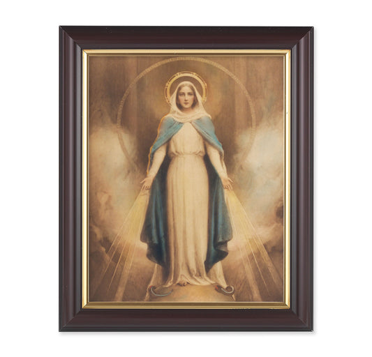 Miraculous Mary Walnut Framed Art