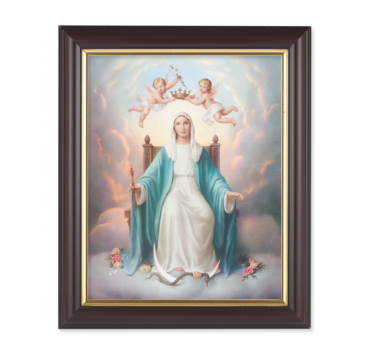 Queen of Heaven Walnut Framed Art