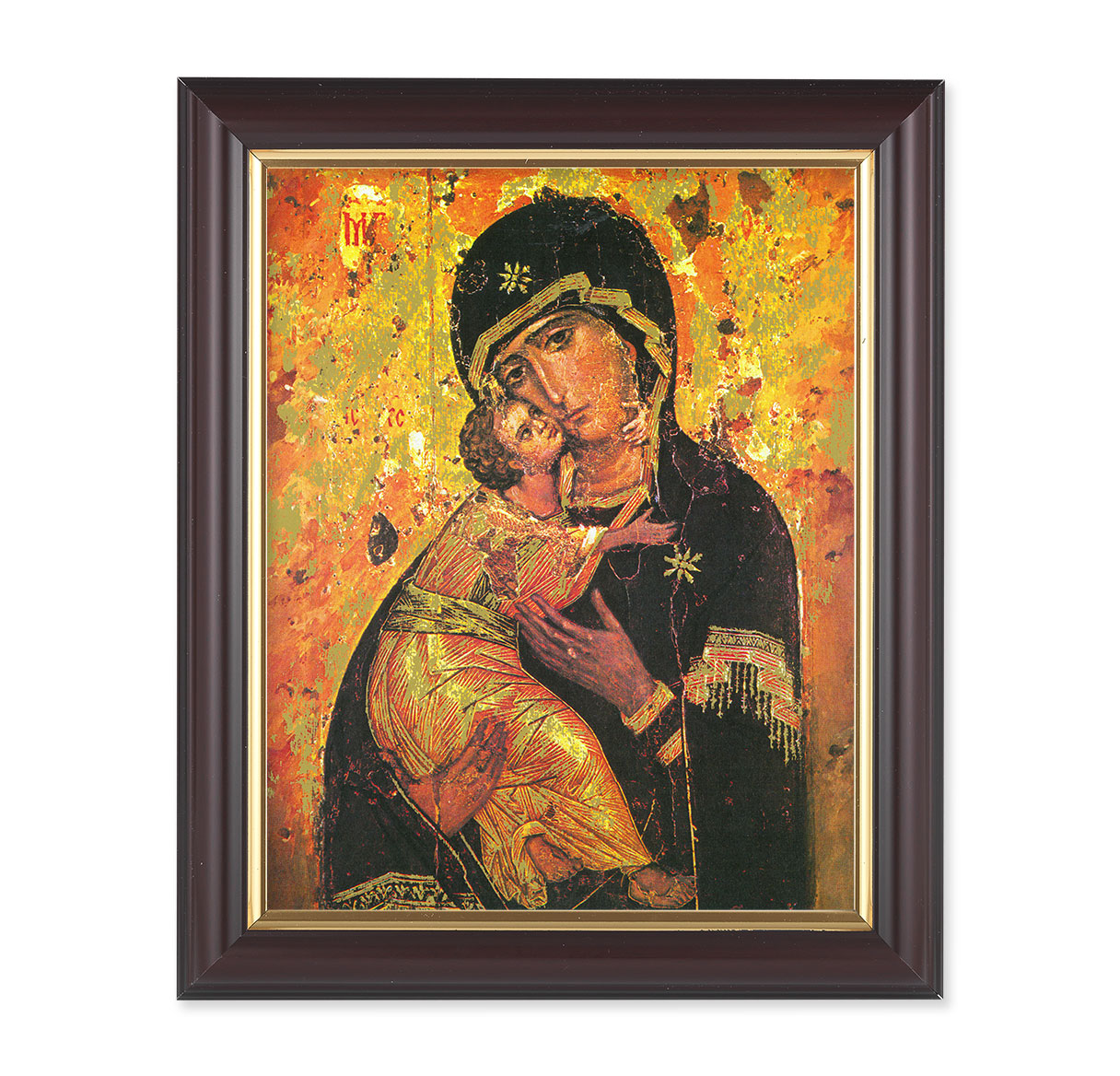 Our Lady of Vladimir Walnut Framed Art