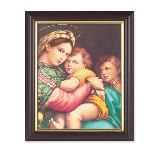 Madonna and Child Walnut Framed Art
