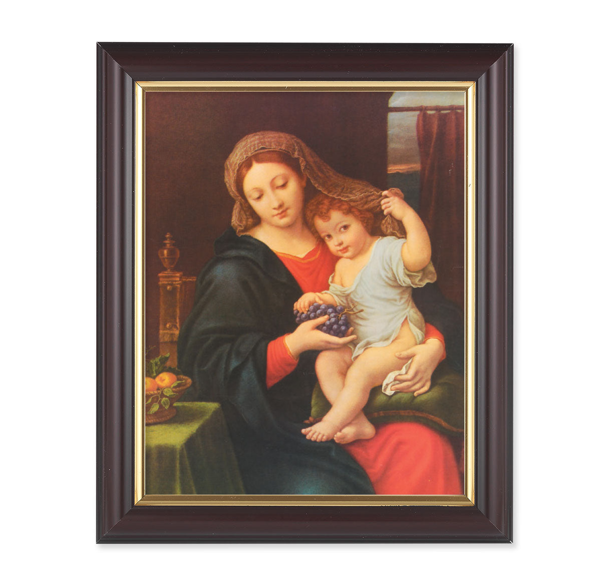 Madonna of the Grapes Walnut Framed Art