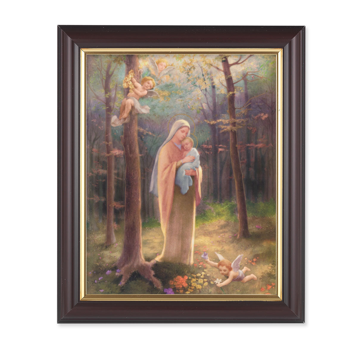 Madonna of the Woods Walnut Framed Art