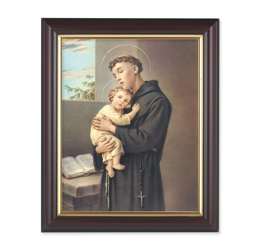 St. Anthony Walnut Framed Art