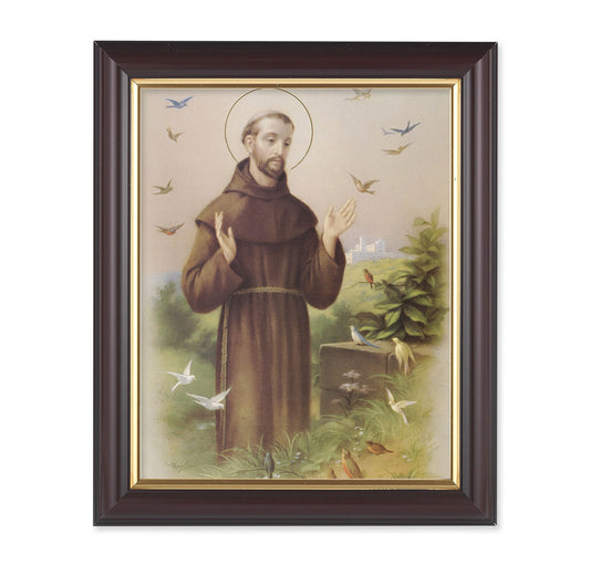 St. Francis Walnut Framed Art