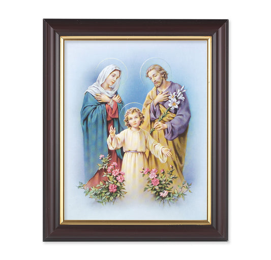 Holy Family Walnut Framed Art