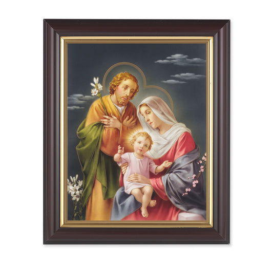 Holy Family Walnut Framed Art
