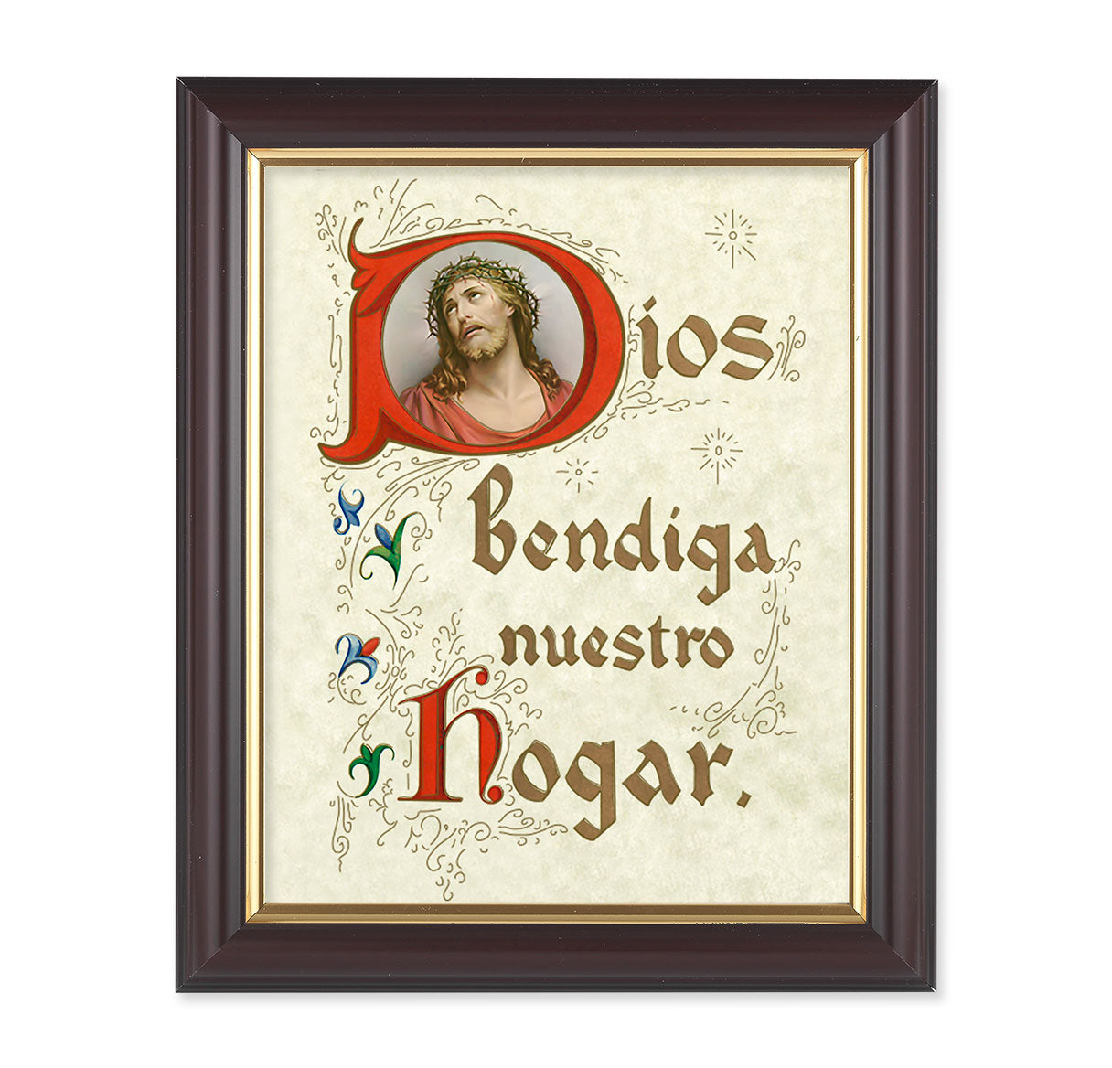 House Blessing (Spanish) Walnut Framed Art