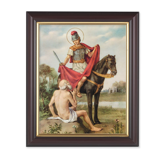 St. Martin of Tours Walnut Framed Art