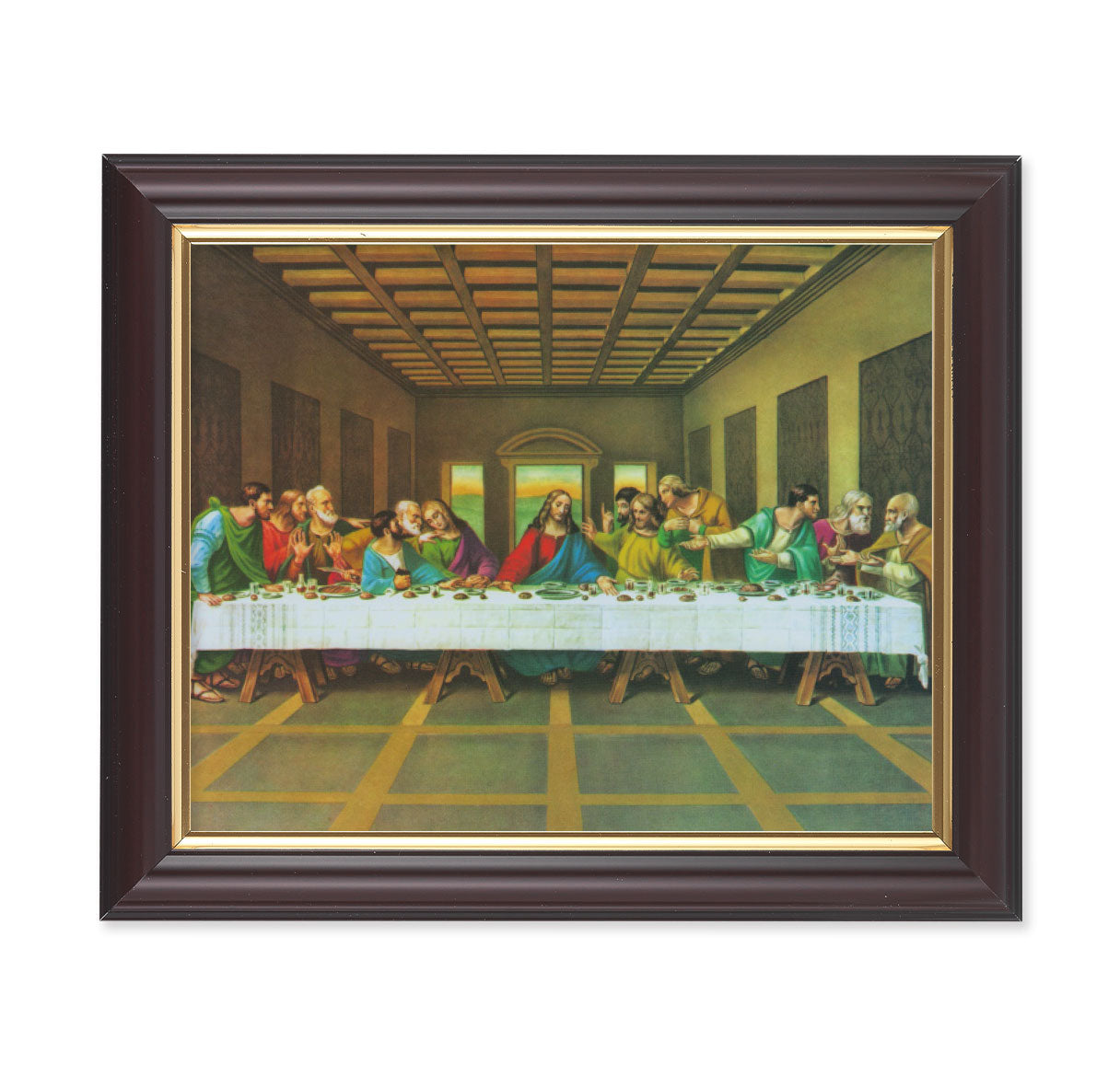 The Last Supper Walnut Framed Art