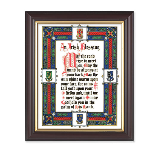 Irish Blessing Walnut Framed Art