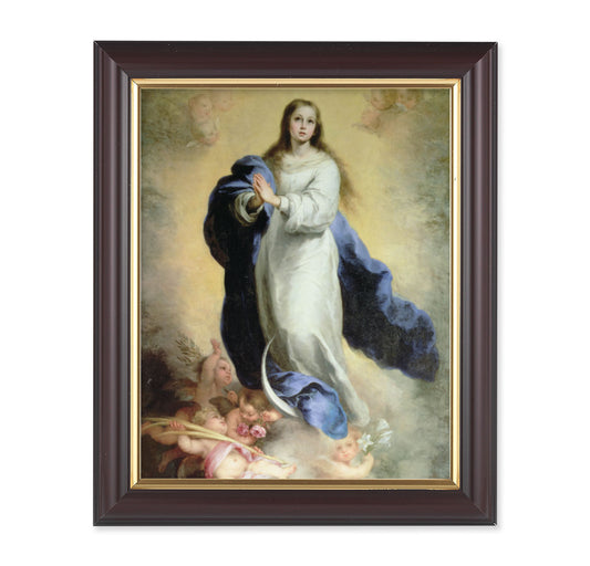 Immaculate Conception Walnut Framed Art