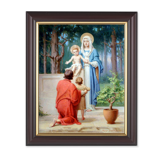 Holy Family with St. John the Baptist Walnut Framed Art
