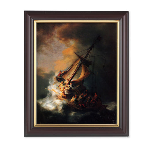 The Storm on the Sea of Galilee Walnut Framed Art