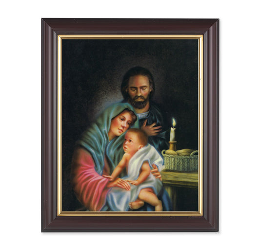 Holy Family Walnut Framed Art