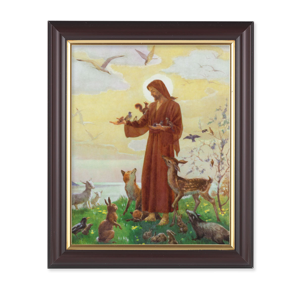 St. Francis Walnut Framed Art