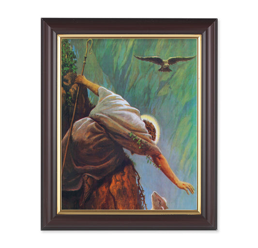 The Lost Sheep Walnut Framed Art