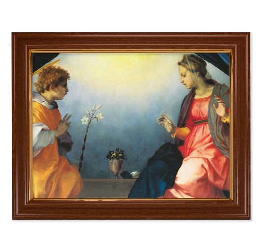 The Annunciation Walnut Finish Framed Art