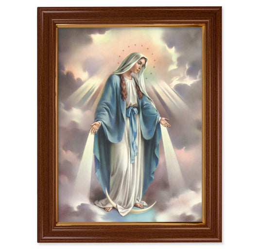 Our Lady of Grace Walnut Finish Framed Art