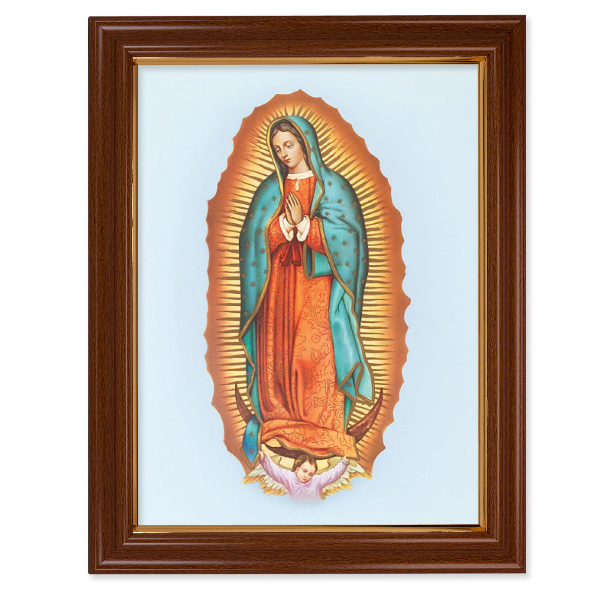 Our Lady of Guadalupe Walnut Finish Framed Art